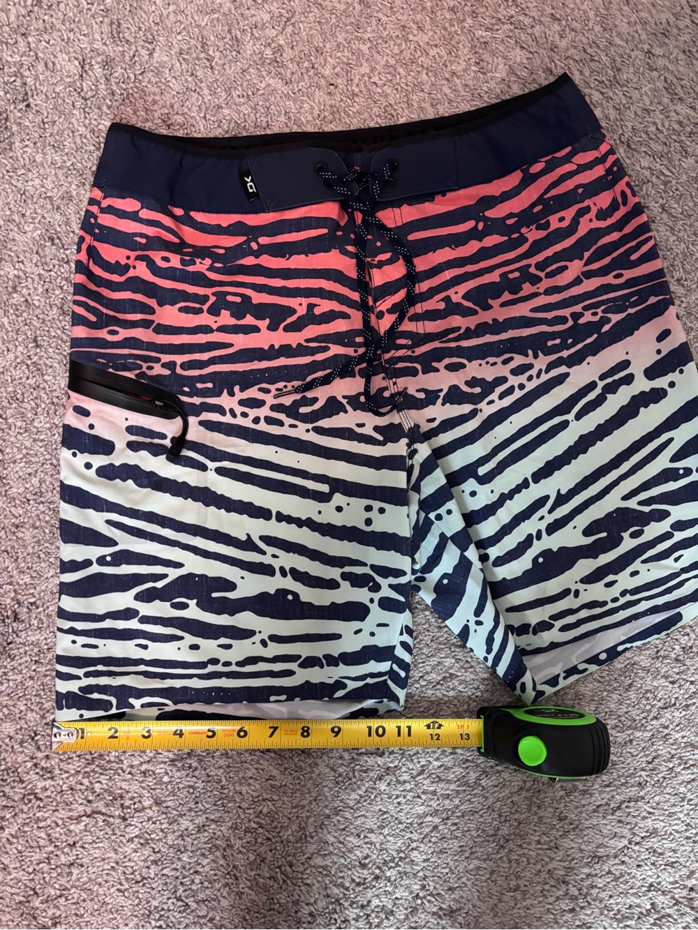 Dakine Menโs Board Shorts Size 32 Blue Coral Swim Trunks Surf - Picture 12 of 12